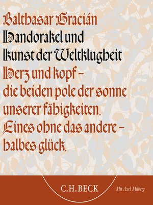 cover image of Handorakel und Kunst der Weltklugheit